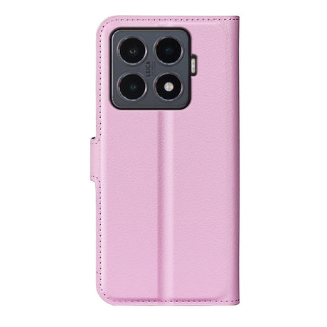 Xiaomi 15T Pro EIDERWOOD Faux Leather Flip Case with Cardholder & Stand Function - Pink