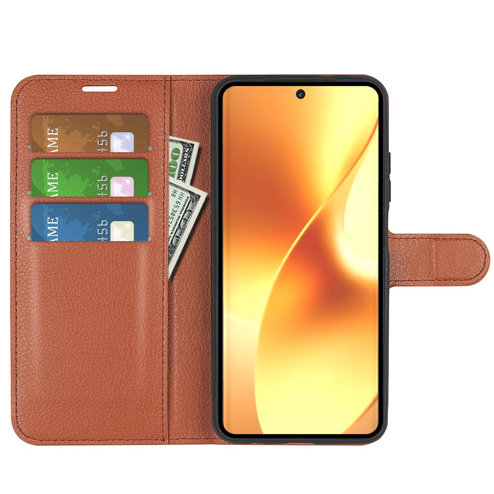 Realme 15 EIDERWOOD Faux Leather Flip Case with Cardholder & Stand Function - Brown