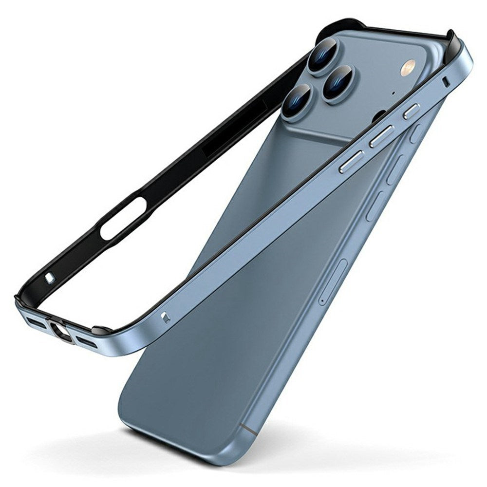 iPhone 17 Pro EIDERWOOD Metal Bumper Case with Reinforced Silicone Corners - Blue