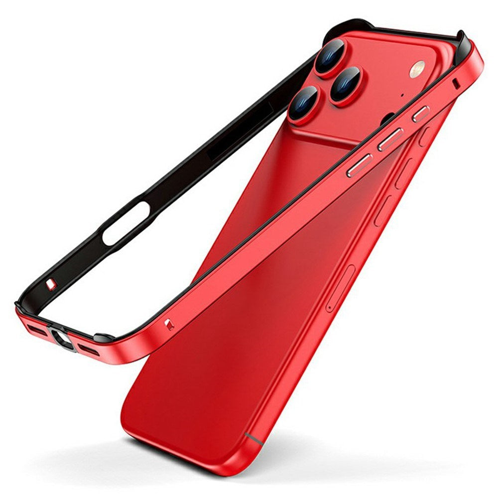 iPhone 17 Pro EIDERWOOD Metal Bumper Case with Reinforced Silicone Corners - Red
