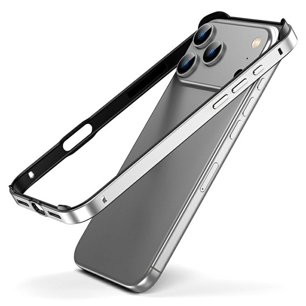iPhone 17 Pro EIDERWOOD Metal Bumper Case with Reinforced Silicone Corners - Silver