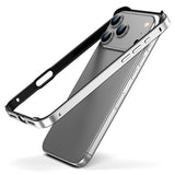iPhone 17 Pro EIDERWOOD Metal Bumper Case with Reinforced Silicone Corners - Silver