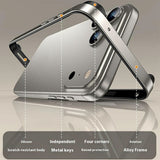 iPhone 17 Pro EIDERWOOD Metal Bumper Case with Reinforced Silicone Corners - Dark Blue