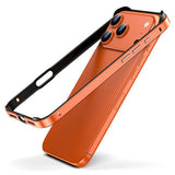 iPhone 17 Pro EIDERWOOD Metal Bumper Case with Reinforced Silicone Corners - Orange