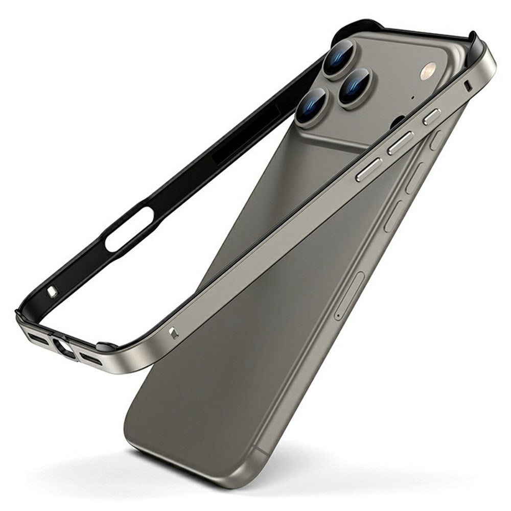 iPhone 17 Pro Max EIDERWOOD Metal Bumper Case with Reinforced Silicone Corners - Grey