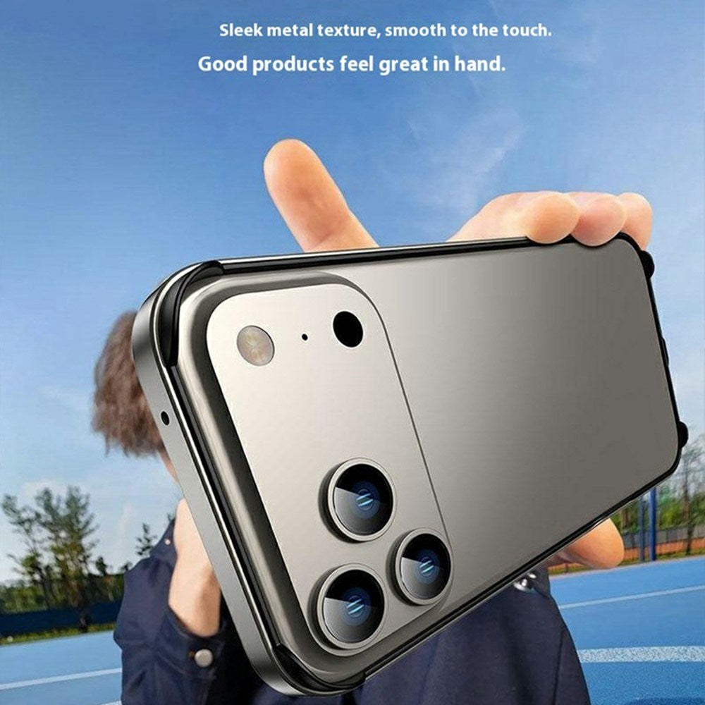iPhone 17 Pro Max EIDERWOOD Metal Bumper Case with Reinforced Silicone Corners - Grey