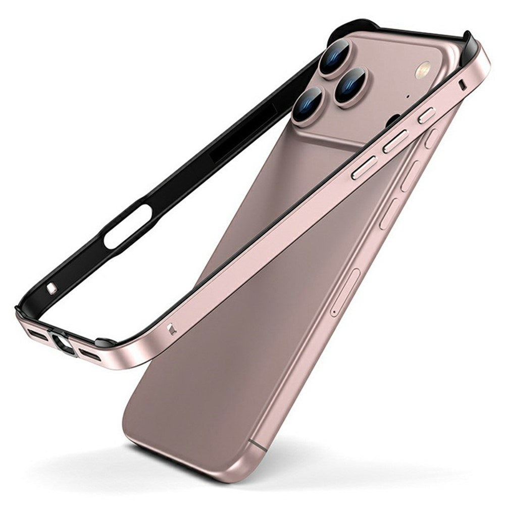 iPhone 17 Pro Max EIDERWOOD Metal Bumper Case with Reinforced Silicone Corners - Pink