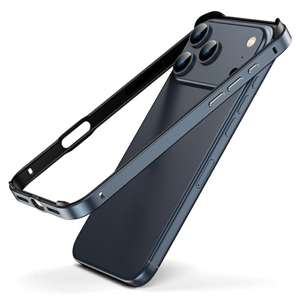 iPhone 17 Pro Max EIDERWOOD Metal Bumper Case with Reinforced Silicone Corners - Dark Blue