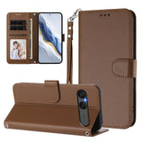 EIDERWOOD Sony Xperia 10 VII Faux Leather Flip Case with Card Holder & Strap - Brown