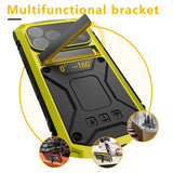 iPhone 18 Pro Max / 17 Pro Max R-JUST Hybrid Rugged Case with Built-In Screen Protector & Kickstand - Yellow