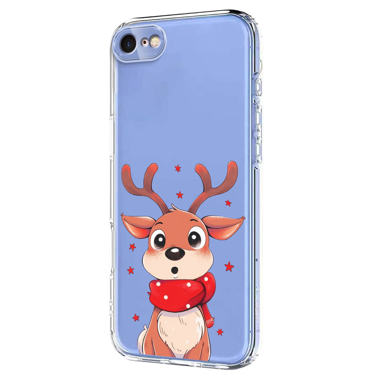 EIDERWOOD iPhone SE (2022 / 2020) / 8 / 7 Flexible Plastic Christmas Case with Motif - Transparent / Reindeer