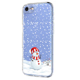 EIDERWOOD iPhone SE (2022 / 2020) / 8 / 7 Flexible Plastic Christmas Case with Motif - Transparent / Snowman