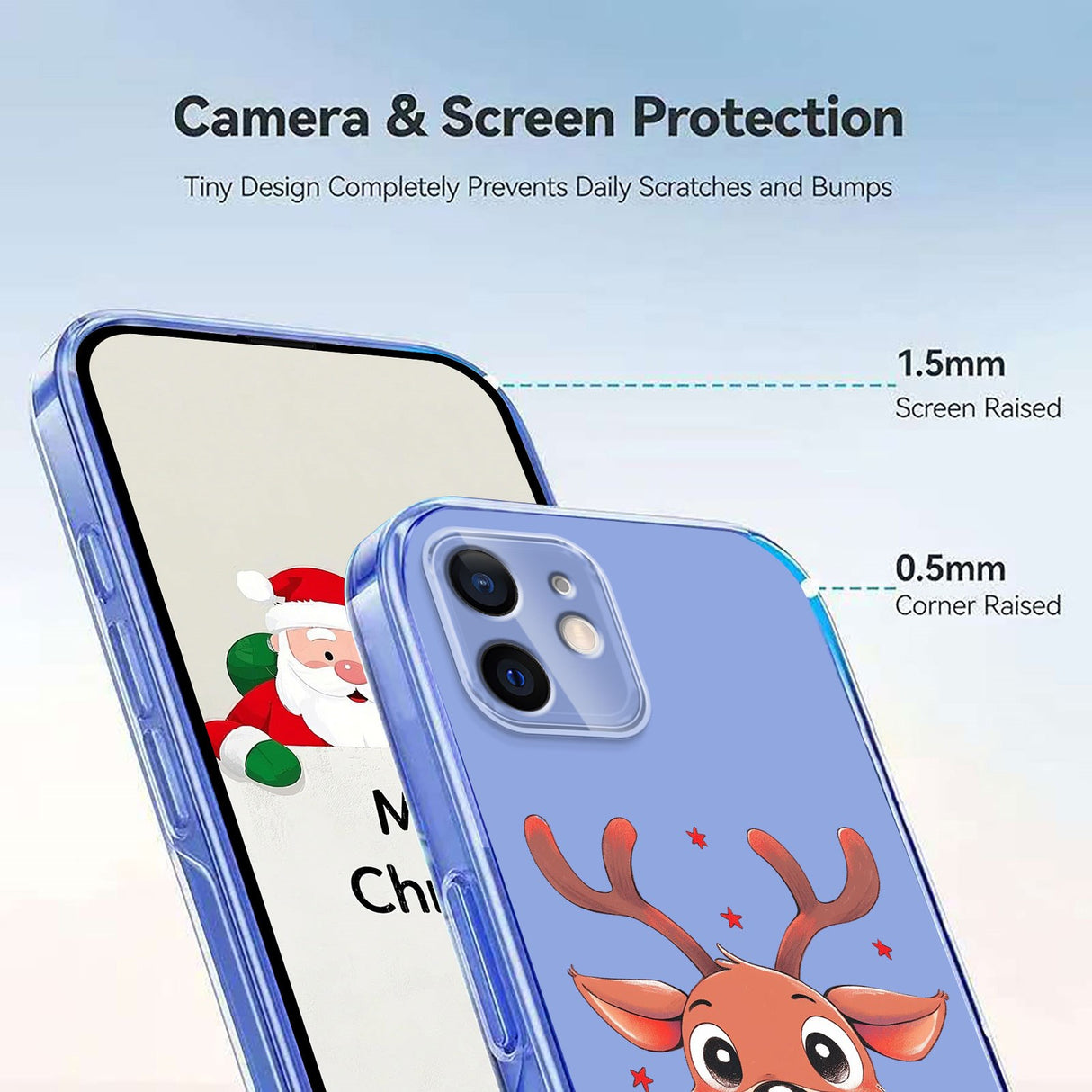 EIDERWOOD iPhone 11 Flexible Plastic Christmas Case with Motif - Transparent / Reindeer