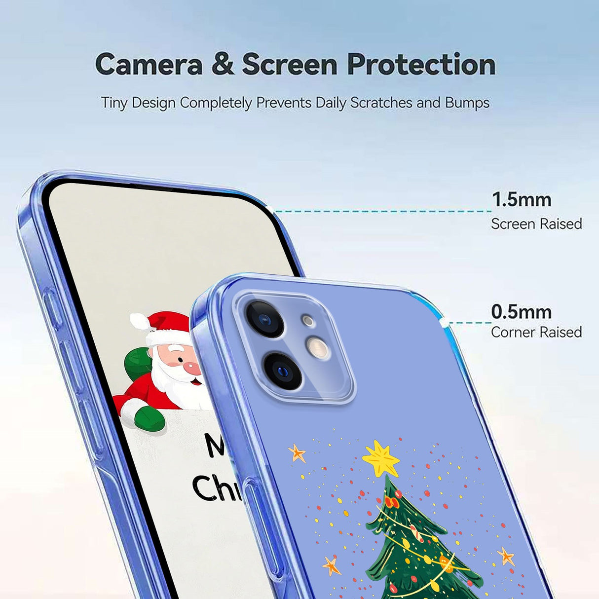 EIDERWOOD iPhone 11 Flexible Plastic Christmas Case with Motif - Transparent / Christmas Tree