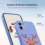 EIDERWOOD iPhone 12 / 12 Pro Flexible Plastic Christmas Case with Motif - Transparent / Reindeer