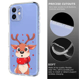 EIDERWOOD iPhone 12 / 12 Pro Flexible Plastic Christmas Case with Motif - Transparent / Reindeer