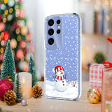 EIDERWOOD Samsung Galaxy S24 Ultra Flexible Plastic Christmas Case with Motif - Transparent / Snowman