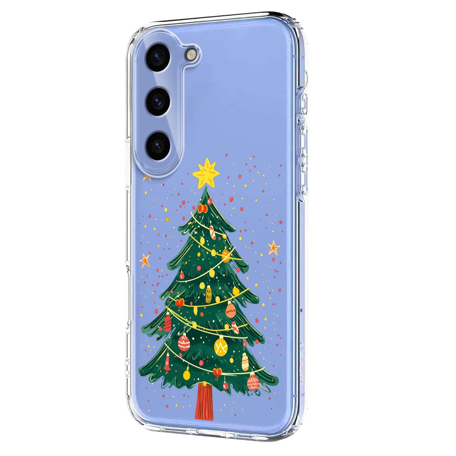 EIDERWOOD Samsung Galaxy S23 FE Flexible Plastic Christmas Case with Motif - Transparent / Christmas Tree