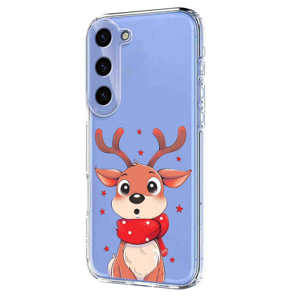EIDERWOOD Samsung Galaxy S23 Flexible Plastic Christmas Case with Motif - Transparent / Reindeer