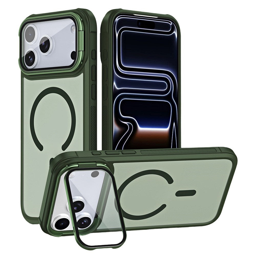 iPhone 18 Pro / 17 Pro EIDERWOOD Hybrid Plastic Case with Camera Case & Stand Function - MagSafe Compatible - Green