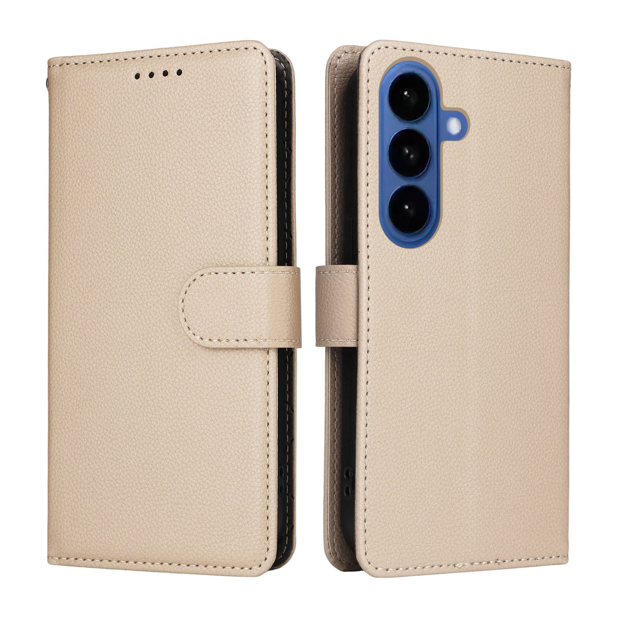 Samsung Galaxy S26 / S26 Pro EIDERWOOD Faux Leather Flip Case with Strap - Beige