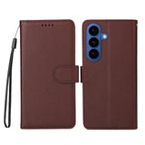 Samsung Galaxy S26 / S26 Pro EIDERWOOD Faux Leather Flip Case with Strap - Brown