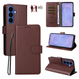 Samsung Galaxy S26 / S26 Pro EIDERWOOD Faux Leather Flip Case with Strap - Brown
