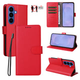 Samsung Galaxy S26 / S26 Pro EIDERWOOD Faux Leather Flip Case with Strap - Red