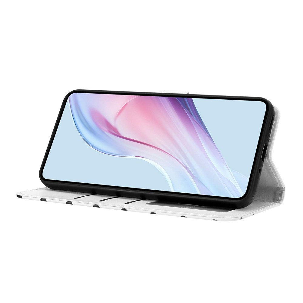 EIDERWOOD iPhone 17 Faux Leather Flip Case w. Polka Design - White