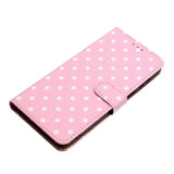 EIDERWOOD iPhone 17 Faux Leather Flip Case w. Polka Design - Light Pink