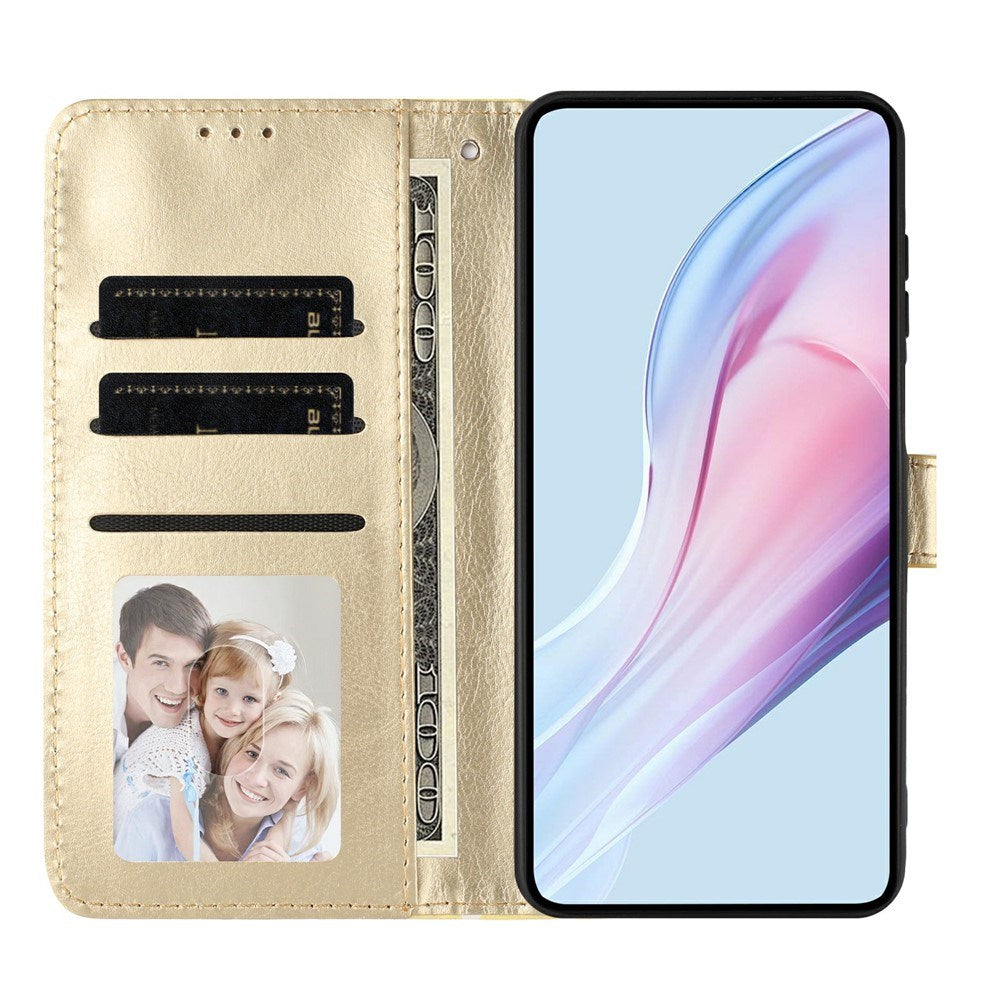 EIDERWOOD iPhone 17 Faux Leather Flip Case w. Polka Design - Yellow