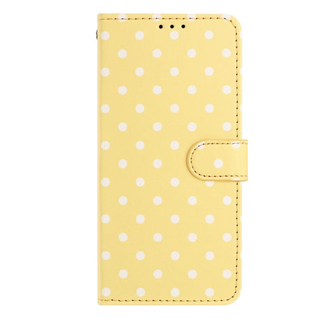 EIDERWOOD iPhone 17 Faux Leather Flip Case w. Polka Design - Yellow
