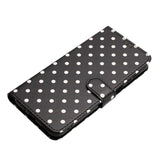 EIDERWOOD iPhone 17 Faux Leather Flip Case w. Polka Design - Black