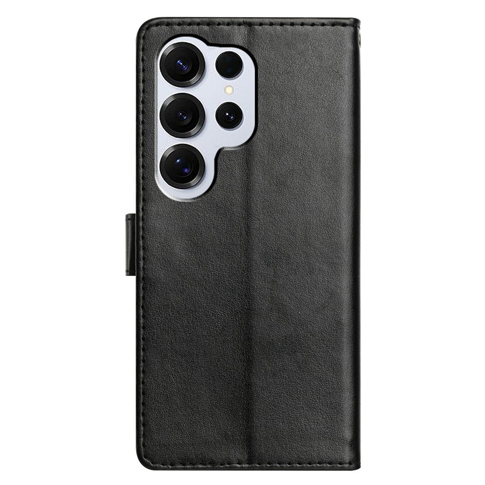 Samsung Galaxy S26 Ultra EIDERWOOD Leather Case with Strap & Card Holder - Black