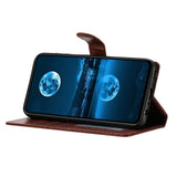Samsung Galaxy S26 Ultra EIDERWOOD Leather Case with Strap & Card Holder - Brown