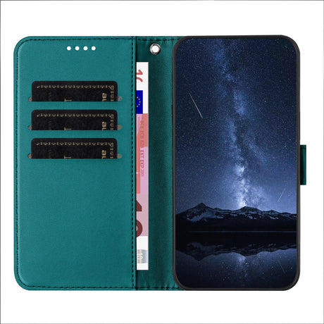 Honor Magic8 Lite EIDERWOOD Faux Leather Flip Case with Card Holder & Stand Function - Green