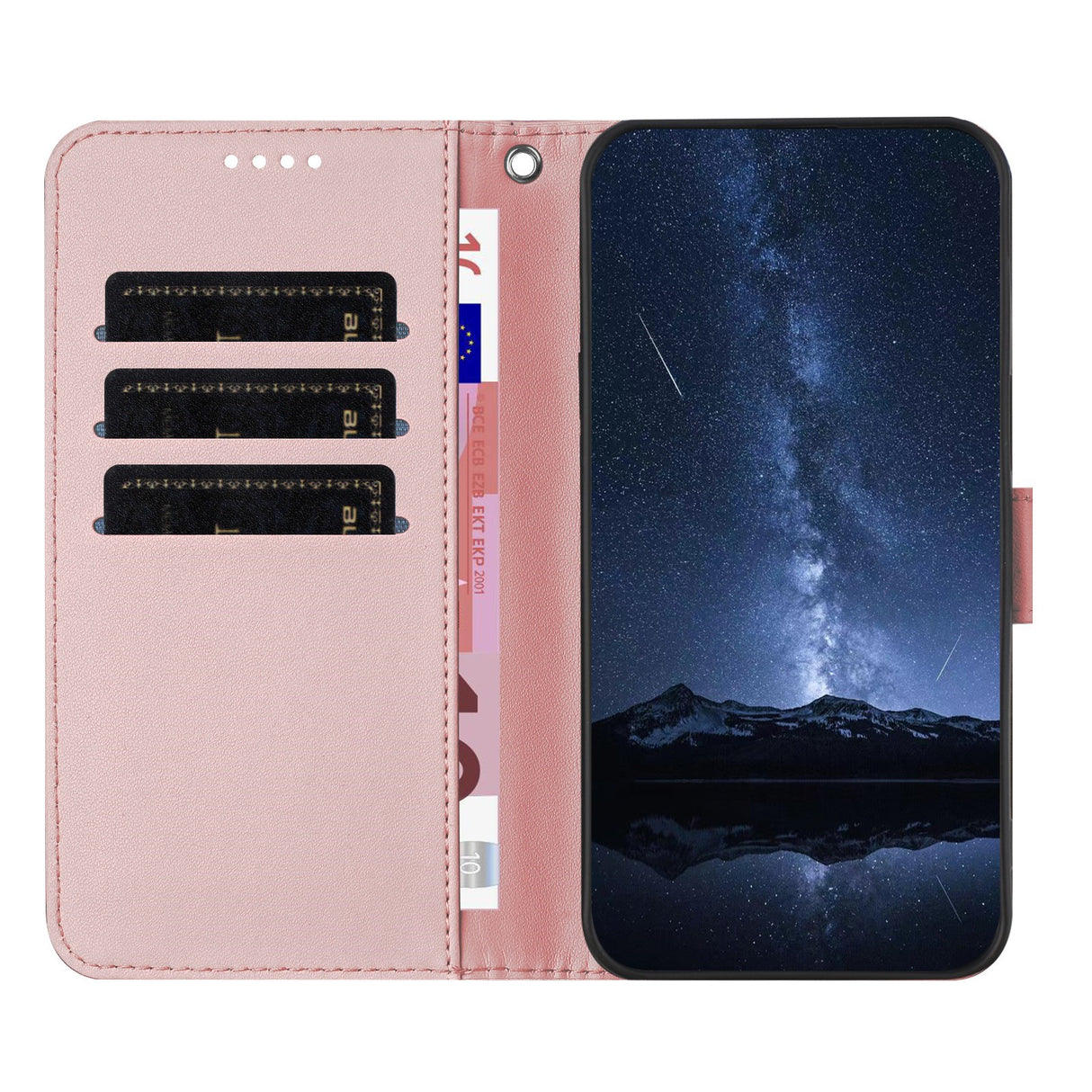 Honor Magic8 Lite EIDERWOOD Faux Leather Flip Case with Card Holder & Stand Function - Rose Gold