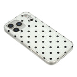 EIDERWOOD iPhone 17 Pro Max Hybrid Case with Polka Design - MagSafe Compatible - Transparent / Black