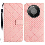 Honor Magic8 Lite EIDERWOOD Faux Leather Flip Case with Strap – Pink