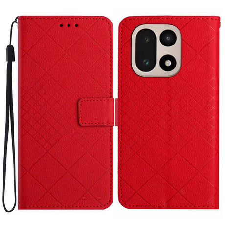 EIDERWOOD OnePlus 15 Faux Leather Flip Case with Imprint - Red