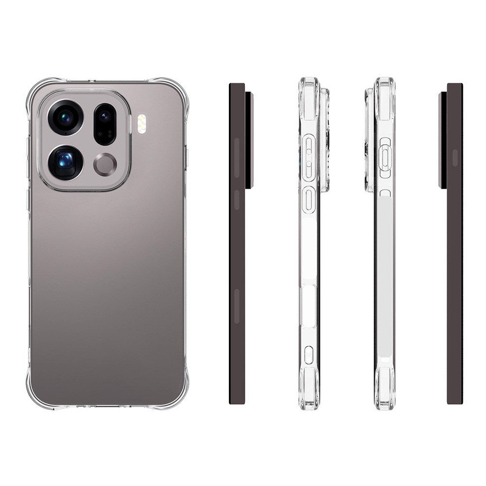 EIDERWOOD Oppo Find X9 Pro Flexible Plastic Case with Shock Absorbing Corners - Transparent