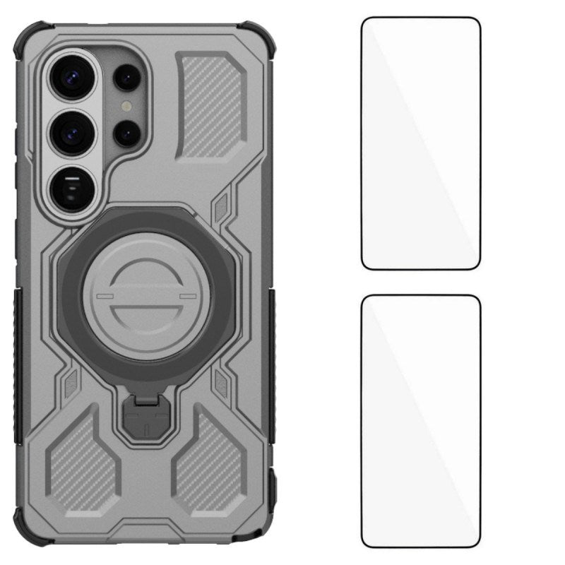 Samsung Galaxy S26 Ultra Tough Case with Kickstand - incl. 2 x Screen Protector - Grey