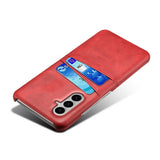 Samsung Galaxy S26 / S26 Pro EIDERWOOD Faux Leather Case with Card Holder - Red