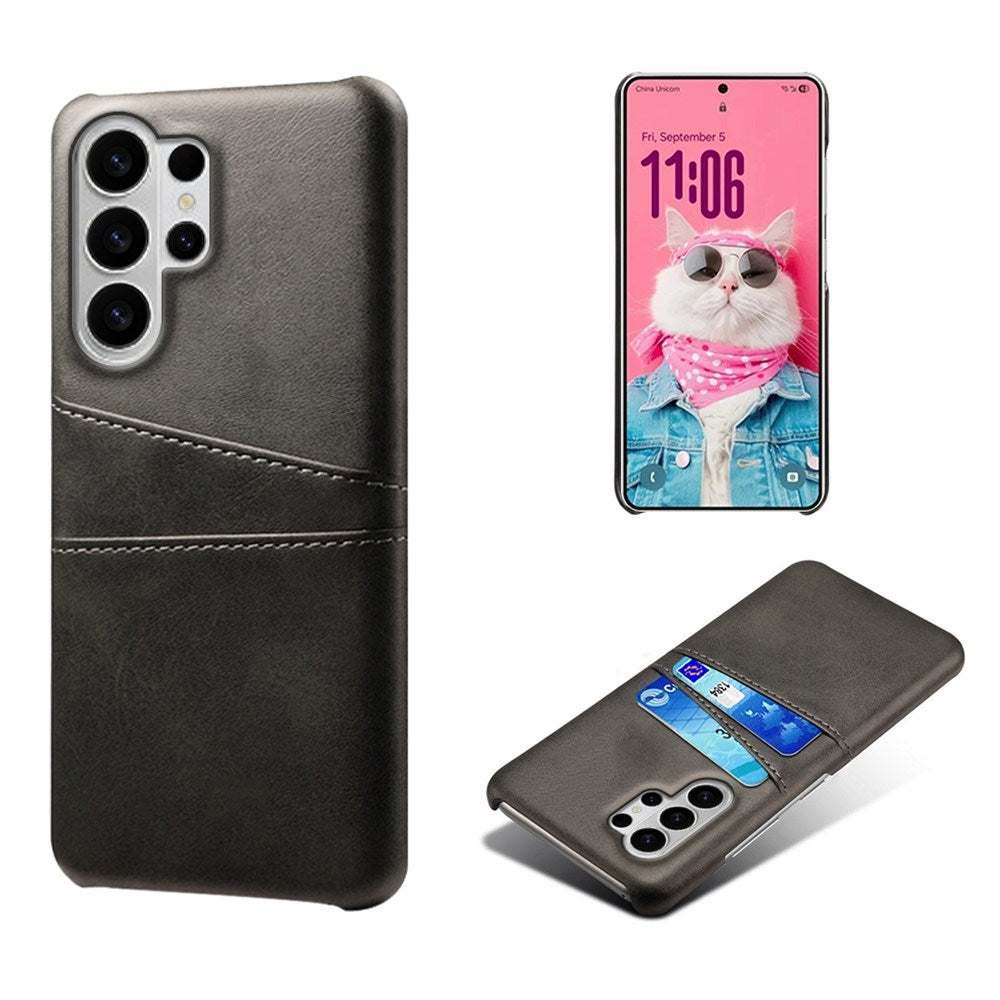 Samsung Galaxy S26 Ultra EIDERWOOD Faux Leather Case with Card Holder - Black