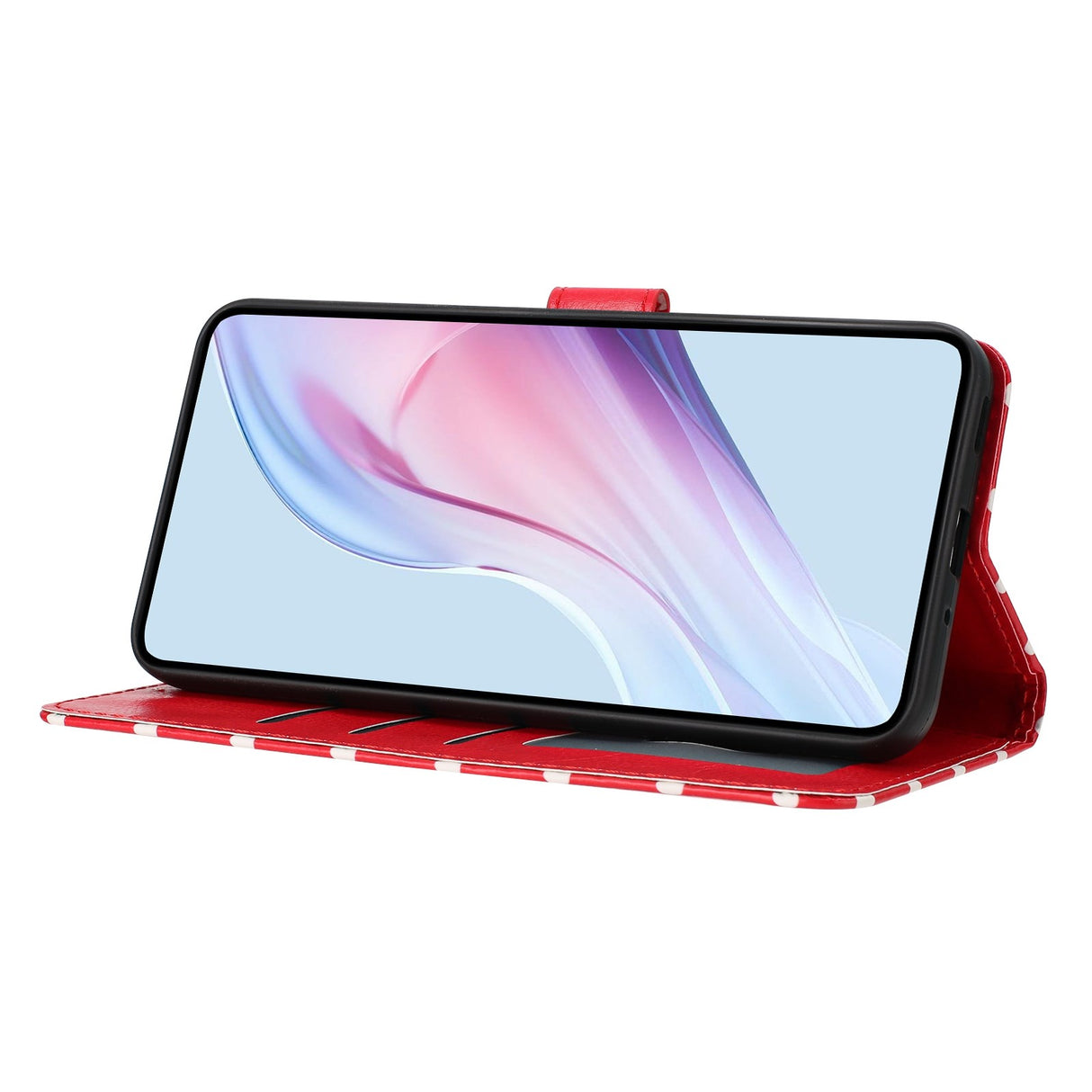 EIDERWOOD Xiaomi 17 Pro Faux Leather Flip Case w. Polka Design - Red