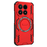 Xiaomi 17 EIDERWOOD Tough Hybrid Case w. Heat Dissipation - Red