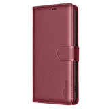 Honor X5c / X5c Plus BINFEN Faux Leather Flip Case with RFID Blocking - Red
