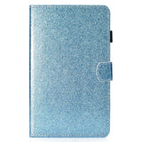 iPad 10.9" (2024/2022) Glitter Case w. Flip Stand & Card Holder - Blue