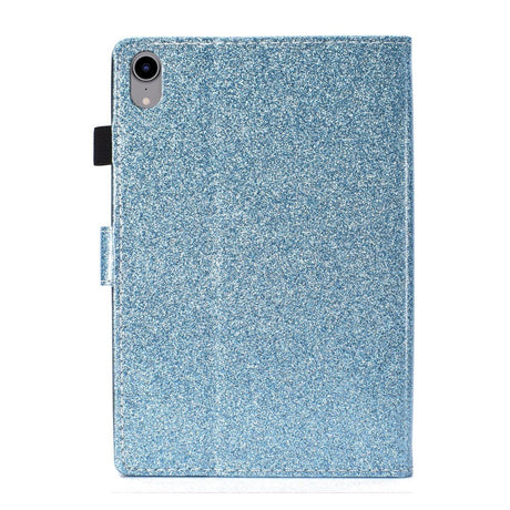 iPad 10.9" (2024/2022) Glitter Case w. Flip Stand & Card Holder - Blue