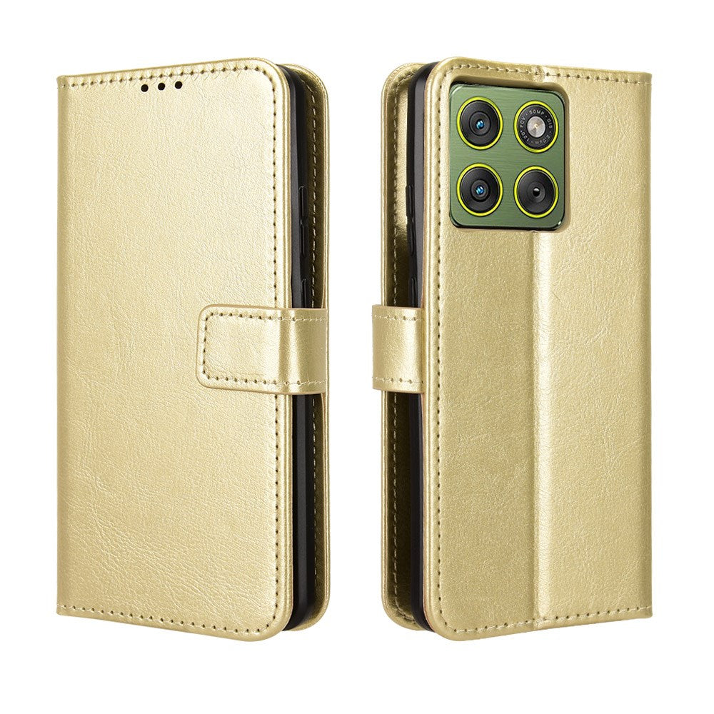 Motorola Edge 70 EIDERWOOD Leather Case with Strap & Card Holder - Gold